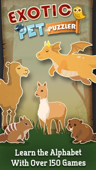 「Exotic Pet Puzzler - Kids First Years Alphabet Learning」のスクリーンショット 1枚目