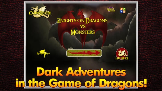 「ドラゴンVS悪のモンスターに軽快ファンタジーナイト - ダーク玉座サマナーの王国 - アプリ/ iPhone版ゲーム」のスクリーンショット 2枚目