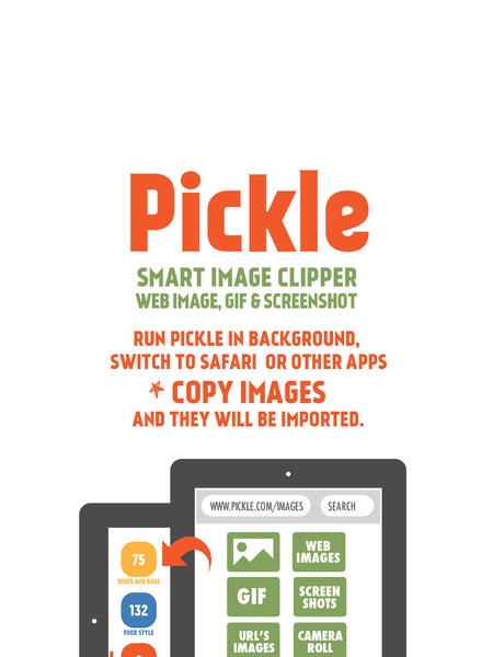 「Pickle - Smart Clipper (WEB IMAGE, GIF & SCREENSHOT) for iPad」のスクリーンショット 1枚目