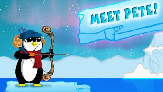 「冷凍食品メーカー、ペンギンアーチェリーゲームの楽しさ」のスクリーンショット 1枚目