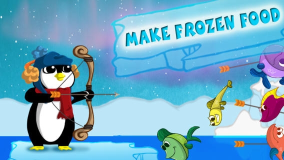 「冷凍食品メーカー、ペンギンアーチェリーゲームの楽しさ」のスクリーンショット 3枚目