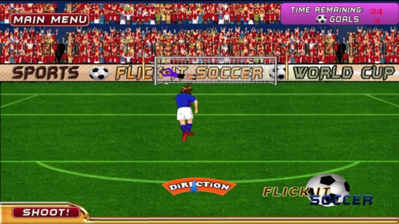 「サッカー無料ゲームをフリックします。 - Flick It Soccer Free Game」のスクリーンショット 2枚目