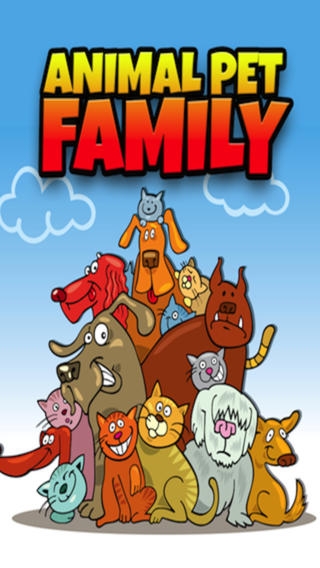 「動物のペット家族のパズル - かわいいマッチ3マニアゲーム」のスクリーンショット 1枚目