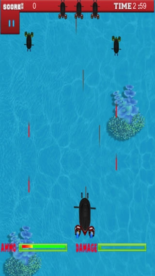 「プロの海底のシューティング ゲーム - A Submarine Shooter Pro Game」のスクリーンショット 2枚目