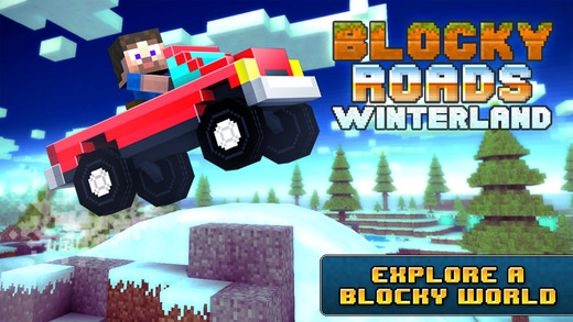 「Blocky Roads Winterland」のスクリーンショット 1枚目
