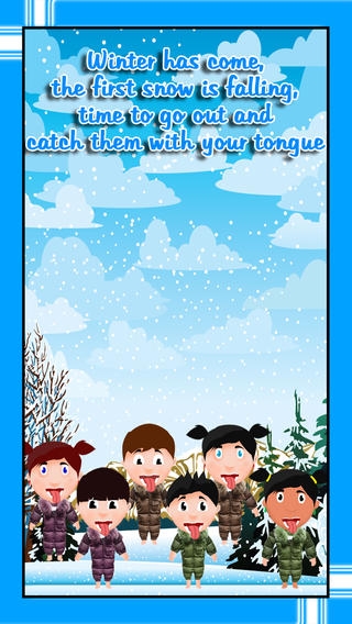 「冬の最初の雪の結晶：氷の飢餓冷たい雪キャッチゲーム - 無料版」のスクリーンショット 2枚目