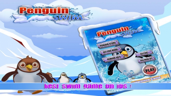 「Penguin Fun Surf & Swim FREE」のスクリーンショット 1枚目