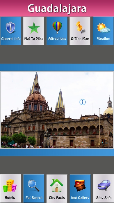 「Guadalajara Offline Map City Guide」のスクリーンショット 1枚目
