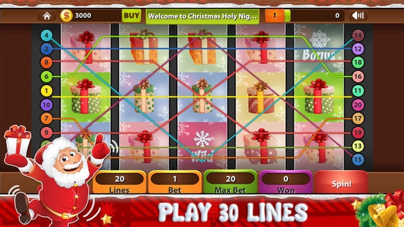 「クリスマスホーリーナイトスロットプロ - サンタのカジノのスロットマシンのゲーム」のスクリーンショット 3枚目
