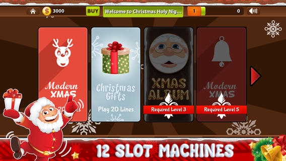 「クリスマスホーリーナイトスロットプロ - サンタのカジノのスロットマシンのゲーム」のスクリーンショット 1枚目