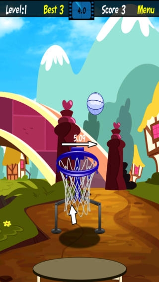 「それはそれのバスケット ボールのプロのゲームを投げる投げるをはじく完全版 - A Flick It Toss It Throw It Basketball Pro Game Full Version」のスクリーンショット 2枚目