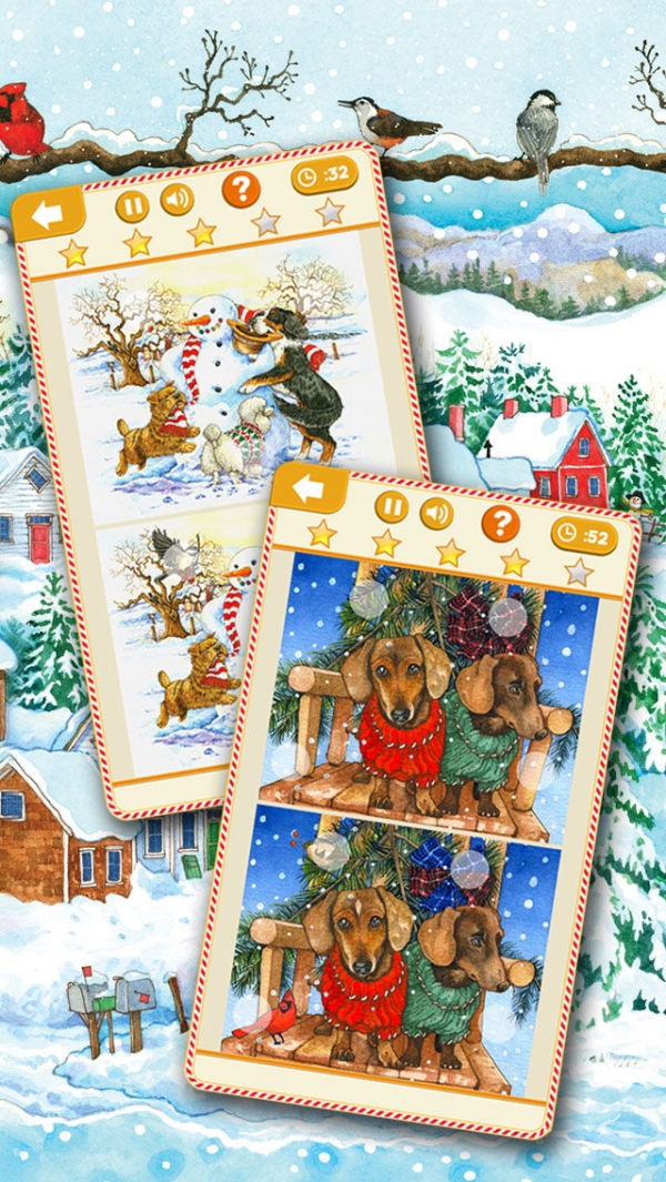 「違いを探そう：クリスマス版‐のファミリー向けパズル。」のスクリーンショット 3枚目