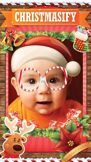 「圣诞照片效果应用 - Santa Claus Merry Christmas Photo Booth Effect App」のスクリーンショット 1枚目