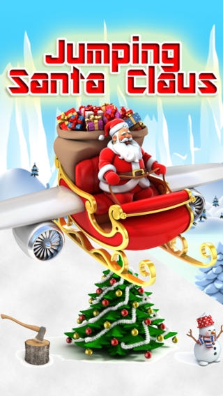 「サンタクロース ジャンプ - クリスマス前の子供たちのプレゼントへの競争 – 無料バージョン」のスクリーンショット 1枚目