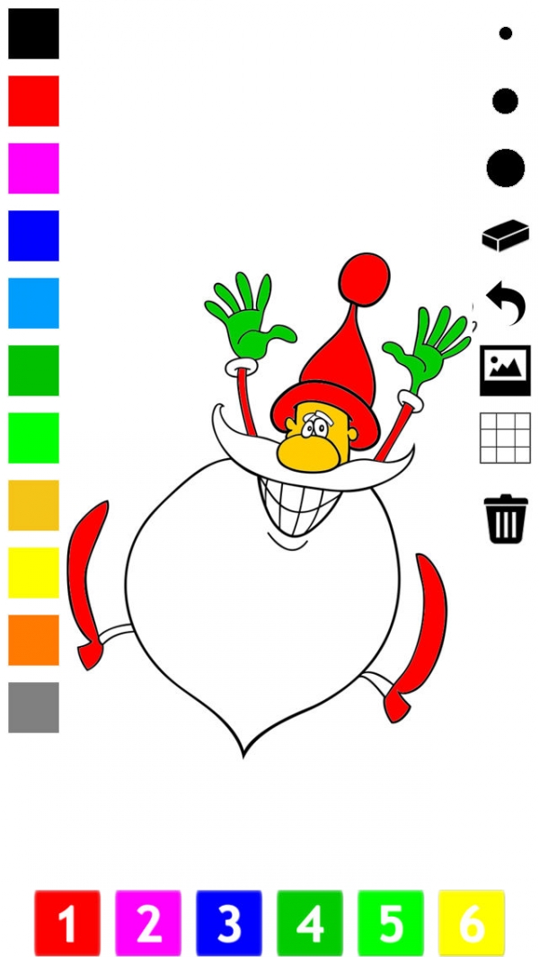 「塗り絵の本 子供のためのクリスマスのサンタクロース、雪だるま、エルフや贈り物のような多くの写真とともに。絵を描画する方法：学ぶためのゲーム」のスクリーンショット 1枚目