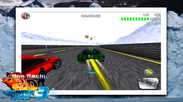 「Action Racing 3D Winter Rush - Part 3 FREE Multiplayer Race Game」のスクリーンショット 3枚目