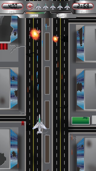 「飛行機戦闘ファイアー - フライングファイティング飛行機シミュレータゲーム」のスクリーンショット 2枚目
