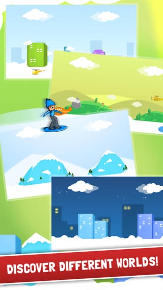 「空サーフィン - 子供のための楽しいおもしろゲームダウンロードにおすすめかわいいアクションアプリPRO」のスクリーンショット 2枚目