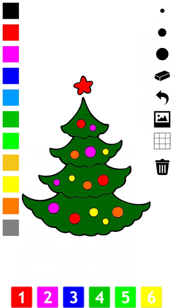 「塗り絵の本 子供のためのクリスマスのサンタクロース、雪だるま、エルフや贈り物のような多くの写真とともに。絵を描画する方法：学ぶためのゲーム」のスクリーンショット 1枚目