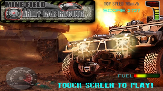 「Mine Field Army Car Racing Pro」のスクリーンショット 1枚目