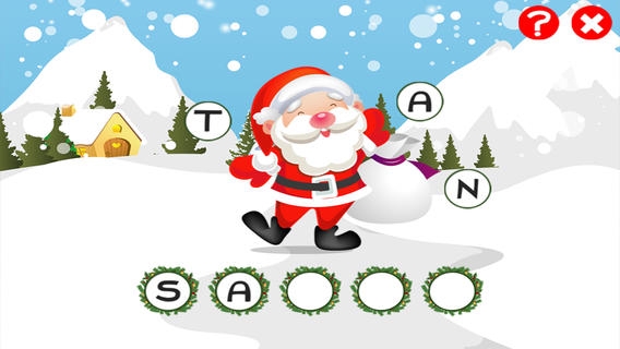 「ABCのクリスマス！子供のためのゲーム： 学ぶ 言葉やサンタクロース、ルドルフトナカイ、雪だるま、エルフや複数とアルファベットを書くこと。無償、新しい、学習、メリークリスマス！」のスクリーンショット 2枚目