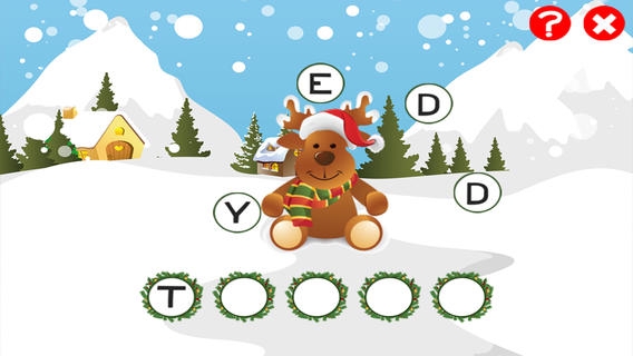 「ABCのクリスマス！子供のためのゲーム： 学ぶ 言葉やサンタクロース、ルドルフトナカイ、雪だるま、エルフや複数とアルファベットを書くこと。無償、新しい、学習、メリークリスマス！」のスクリーンショット 3枚目