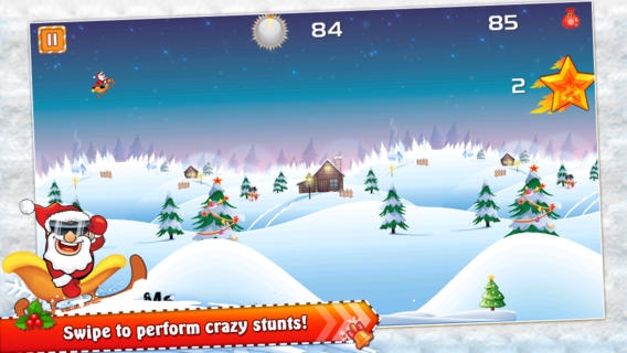 「クレイジーサンタクリスマス·レーシング - 子供のためのトップニトロロケットギアクリスマスアクションゲーム！」のスクリーンショット 2枚目