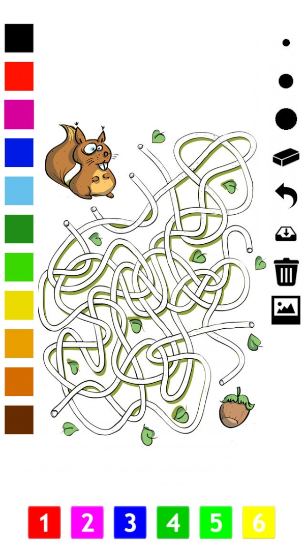 「Labyrinth Learning Games - 子供の年齢3-5のためのゲームの学習：迷路、ゲーム、動物と幼稚園、保育園、小学校や保育園のためのパズル。迷路を通じて犬、ウサギ、サル、マウスと海賊ヘルプ」のスクリーンショット 1枚目