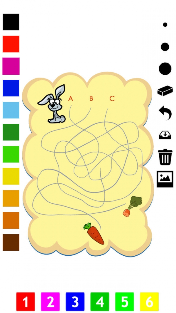 「Labyrinth Learning Games - 子供の年齢3-5のためのゲームの学習：迷路、ゲーム、動物と幼稚園、保育園、小学校や保育園のためのパズル。迷路を通じて犬、ウサギ、サル、マウスと海賊ヘルプ」のスクリーンショット 2枚目