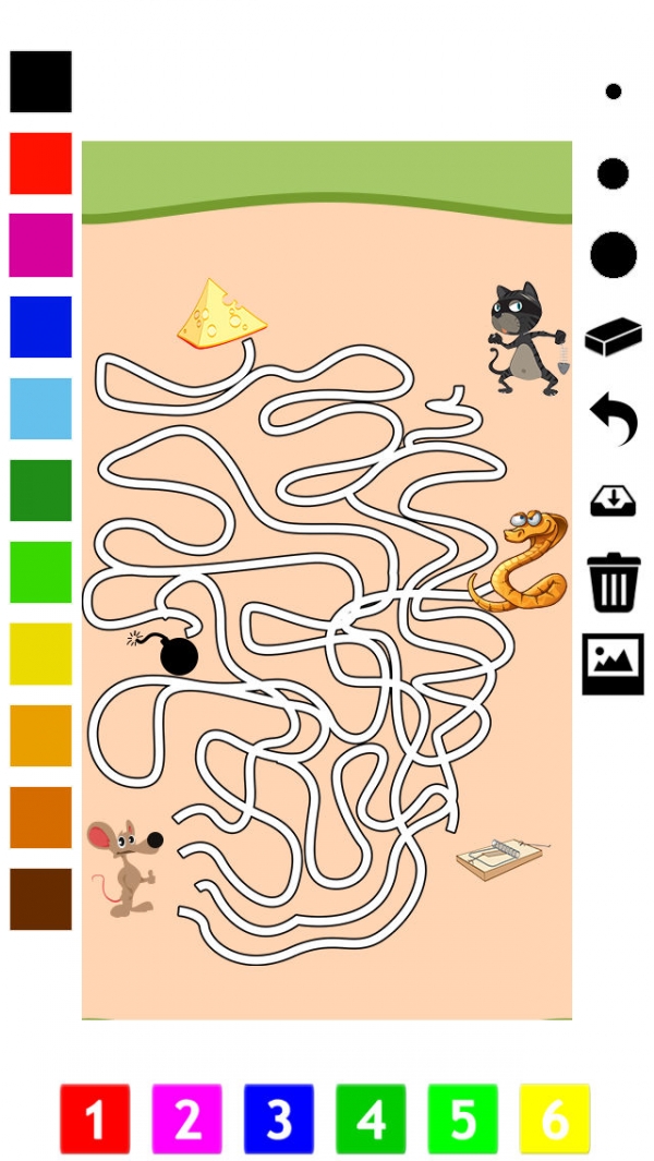 「Labyrinth Learning Games - 子供の年齢3-5のためのゲームの学習：迷路、ゲーム、動物と幼稚園、保育園、小学校や保育園のためのパズル。迷路を通じて犬、ウサギ、サル、マウスと海賊ヘルプ」のスクリーンショット 3枚目