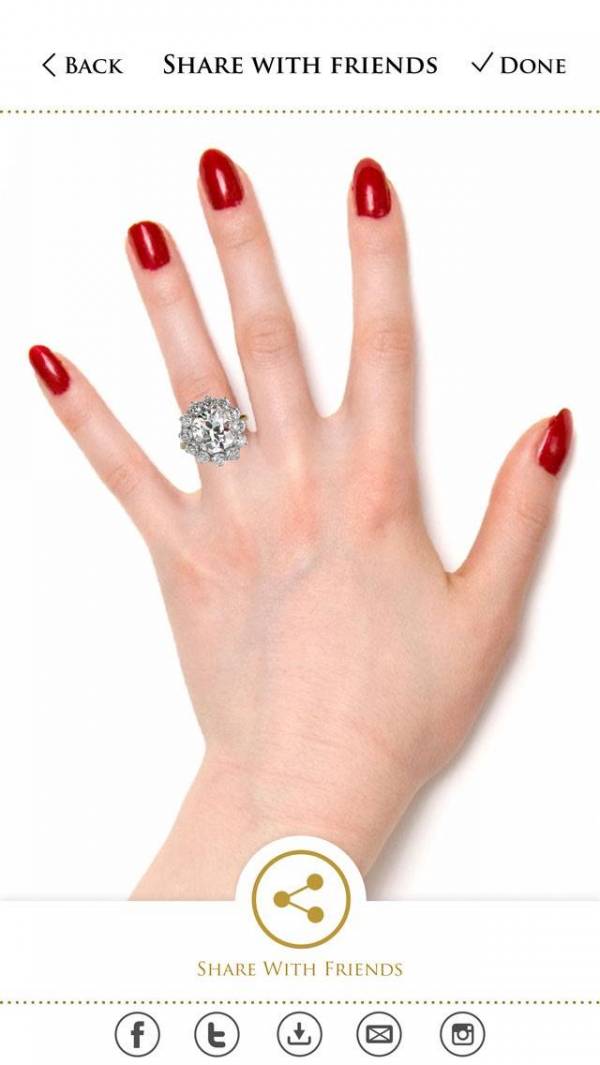 「ヴィンテージの婚約指輪 - それを試着 - 不動産ダイヤモンドジュエリー」のスクリーンショット 2枚目