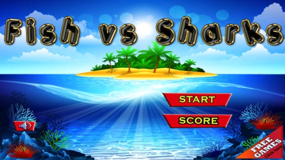 「無料魚のゲーム対鮫 - Sharks Versus Fish Game」のスクリーンショット 3枚目