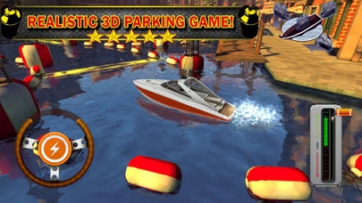 「ボート場3D - 無料運転ゲーム ( Boat Parking & Driving 3D)」のスクリーンショット 1枚目