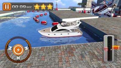 「3D Yacht Boat Parking Game - ボートの駐車場、無料の駆動用ゲーム」のスクリーンショット 1枚目