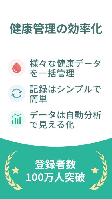 「シンクヘルスー血糖値・血圧・体重・食事・運動・服薬を一括管理」のスクリーンショット 1枚目