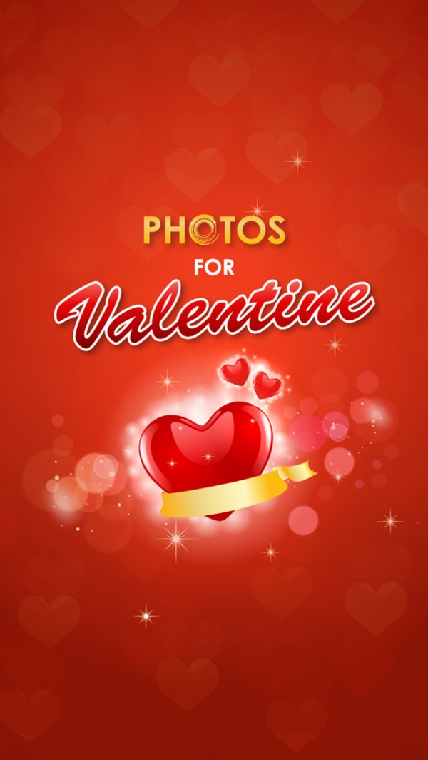 「バレンタイン（無料 ）のための写真 - あなたの愛する人のための素敵なバレンタインの写真やカードを作るために美しいバレンタインフレームと愛のステッカーを追加」のスクリーンショット 1枚目