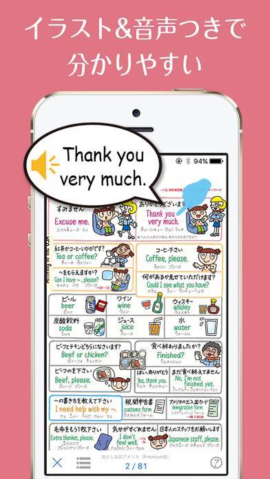「旅の指さし会話帳アプリ「YUBISASHI」22か国以上対応」のスクリーンショット 1枚目