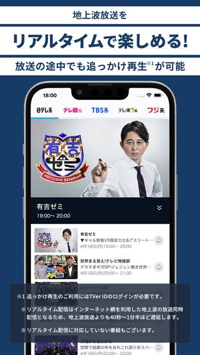 「TVer(ティーバー) 民放公式テレビ配信サービス」のスクリーンショット 2枚目