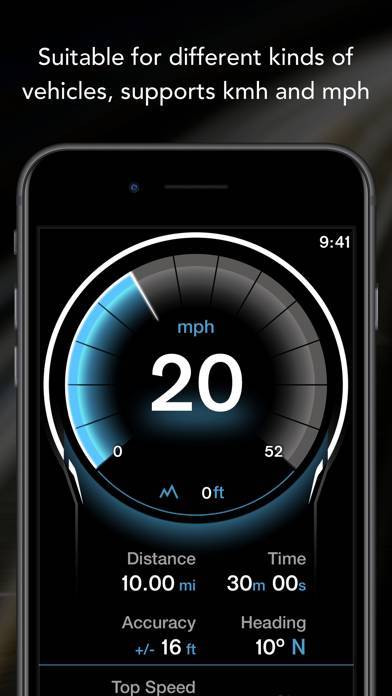 「GPSスピードメーター - デジタルスピードトラッカー」のスクリーンショット 3枚目