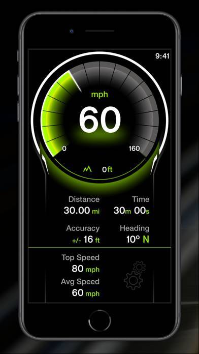 「GPSスピードメーター - デジタルスピードトラッカー」のスクリーンショット 2枚目