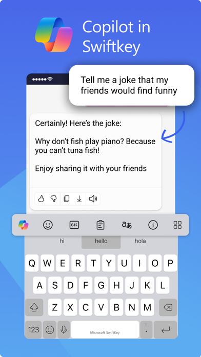 「Microsoft SwiftKey AI Keyboard」のスクリーンショット 1枚目