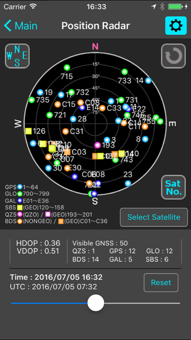 「GNSS View」のスクリーンショット 2枚目
