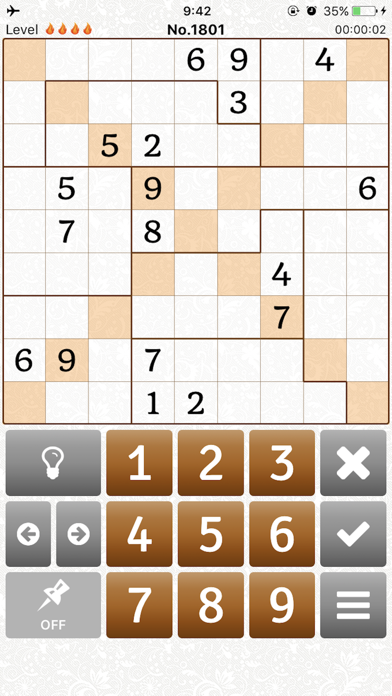 「Extreme Difficult Sudoku 2500」のスクリーンショット 3枚目