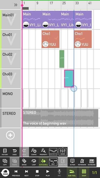 「Mobile VOCALOID Editor」のスクリーンショット 2枚目