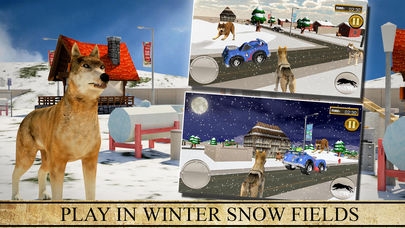 「ウルフシミュレータ3D - 冬のスノー·ファームで野獣と動物の狩猟アタックゲームの復讐」のスクリーンショット 2枚目