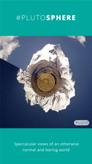 「Pluto Camera - Tiny Planet social app」のスクリーンショット 2枚目