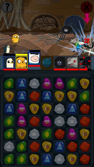 「Adventure Time Puzzle Quest - Match 3 RPG Game」のスクリーンショット 2枚目