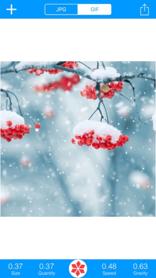 「Snowing: Make GIF&JPG snowing photos」のスクリーンショット 3枚目
