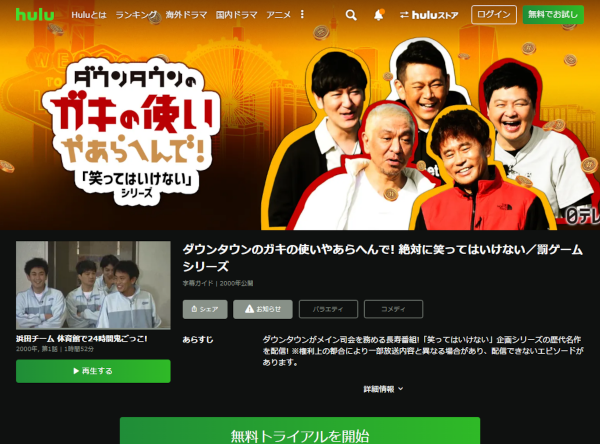 ガキの使い　笑ってはいけないシリーズ ダウンタウンのガキの使いやあらへんで！笑ってはいけない罰シリーズ全