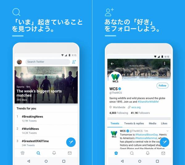 X(旧Twitter）アプリ画面